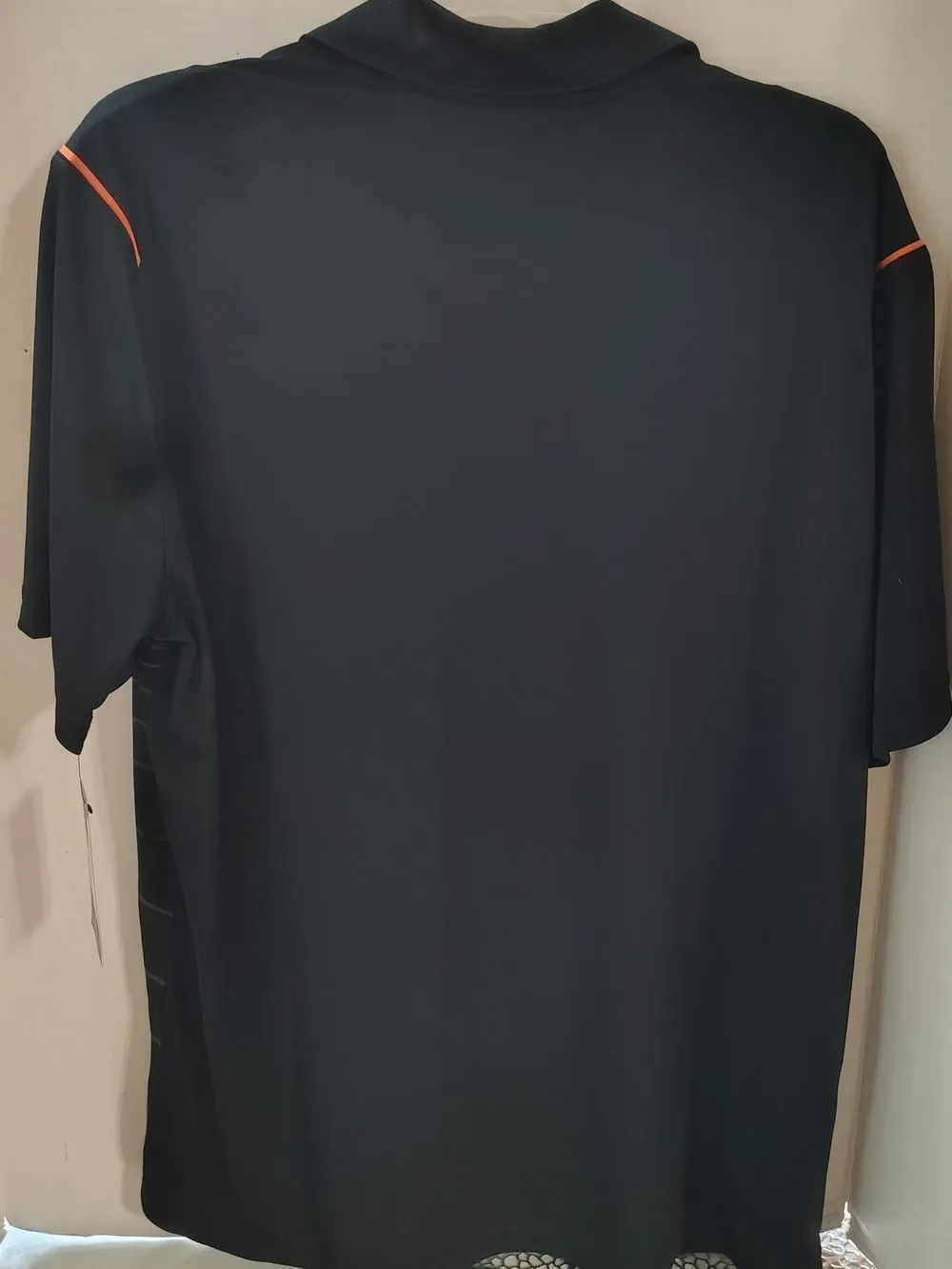 Nike Black Polo with Orange Orioles Logo. MLB Licensed Size XL Dri Fit